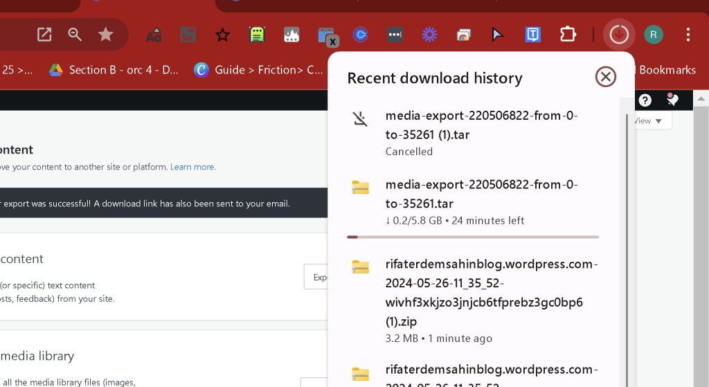 backing up wordpress 4
