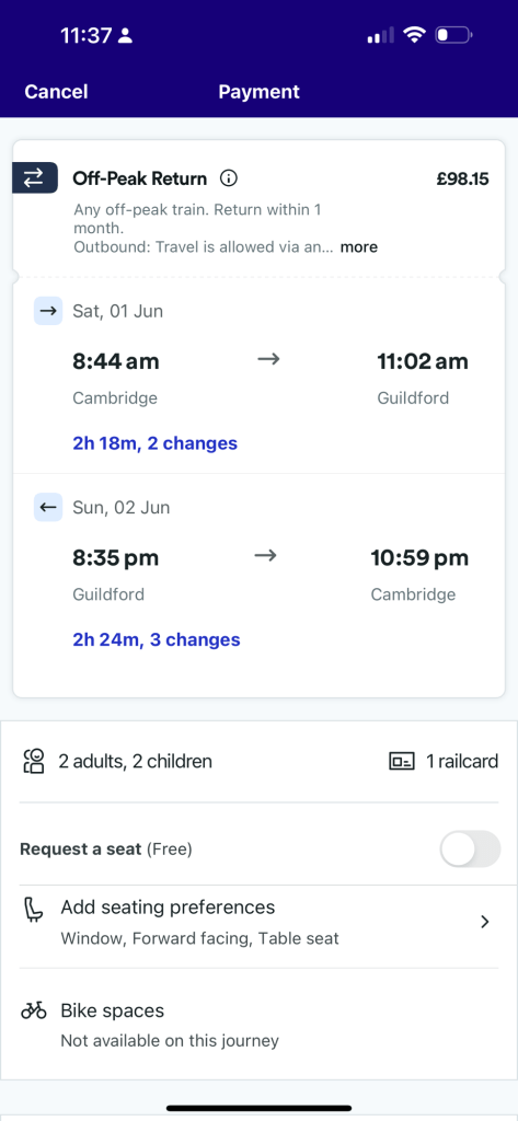 travel plan guildford 14