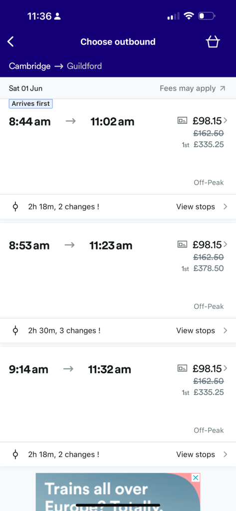 travel plan guildford 15