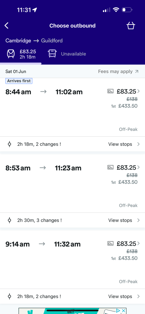 travel plan guildford 19