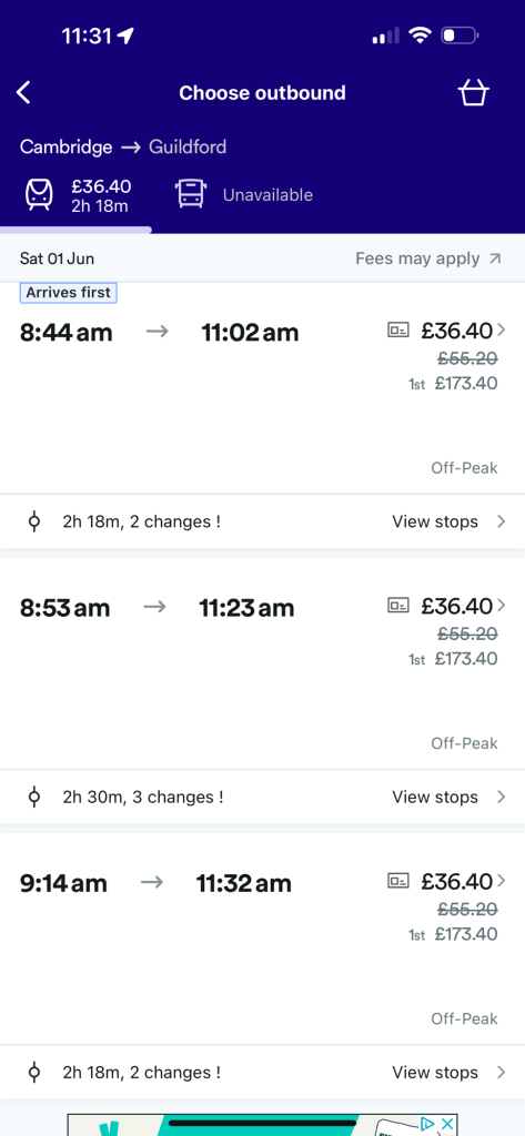 travel plan guildford 20