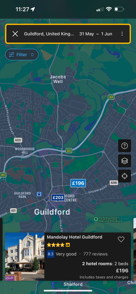 travel plan guildford 22