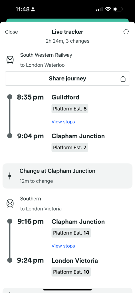 travel plan guildford 5