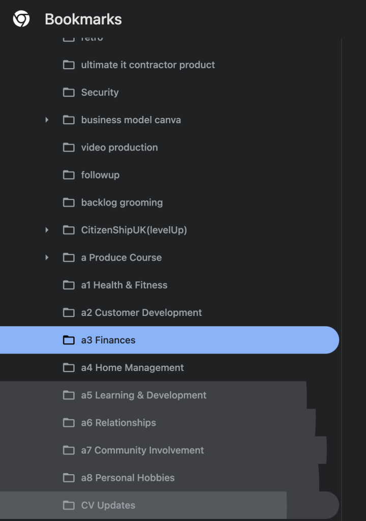 project compare bookmarks 7
