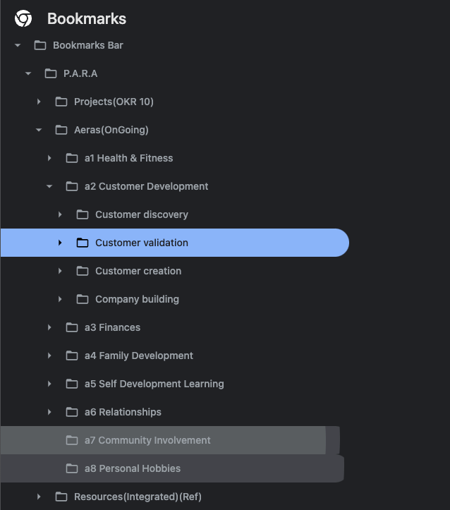 project compare bookmarks 8