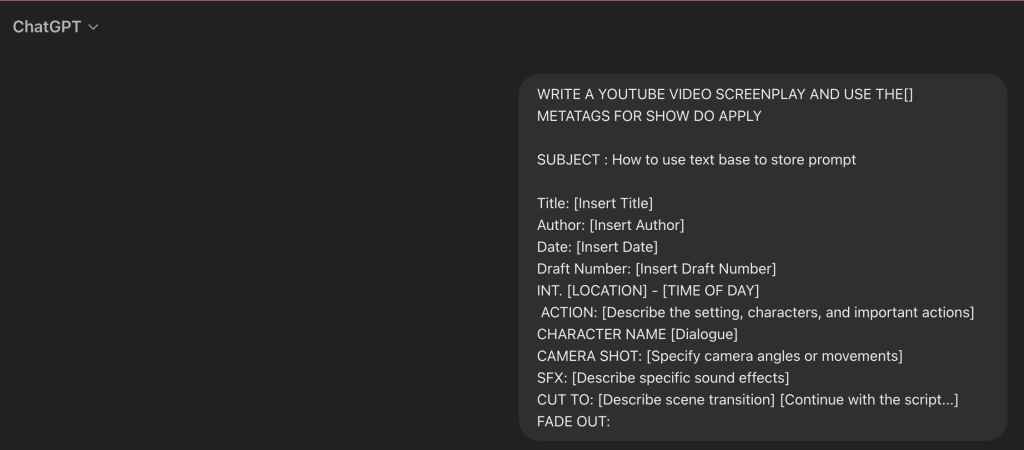 screenwriting with gpt 1