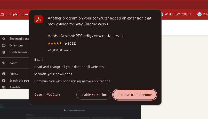 recreate profile chrome 7
