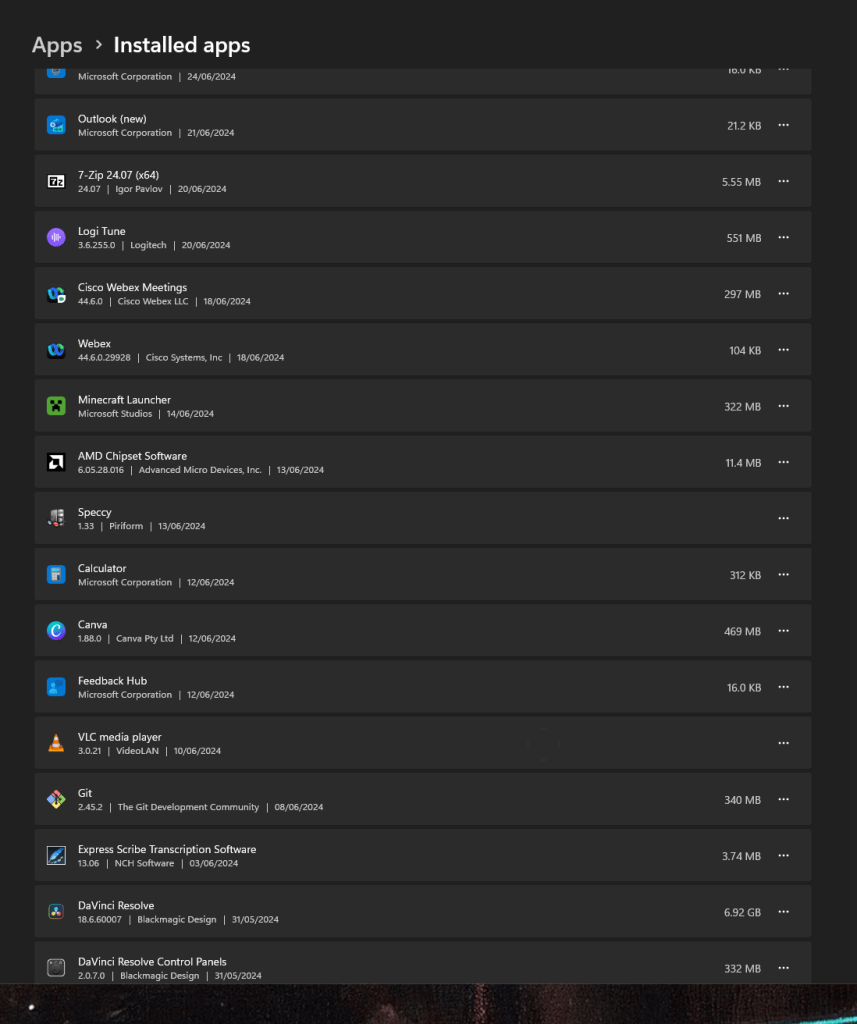 essential software for 7