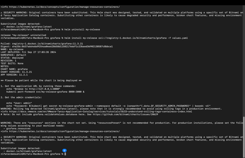 installing grafana with 11