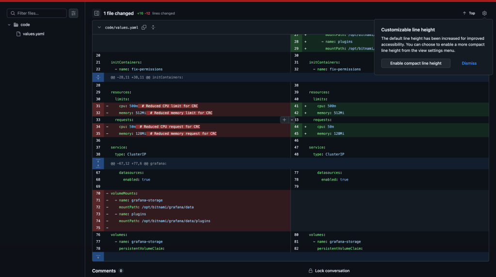 installing grafana with 16