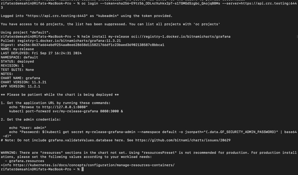 installing grafana with 5