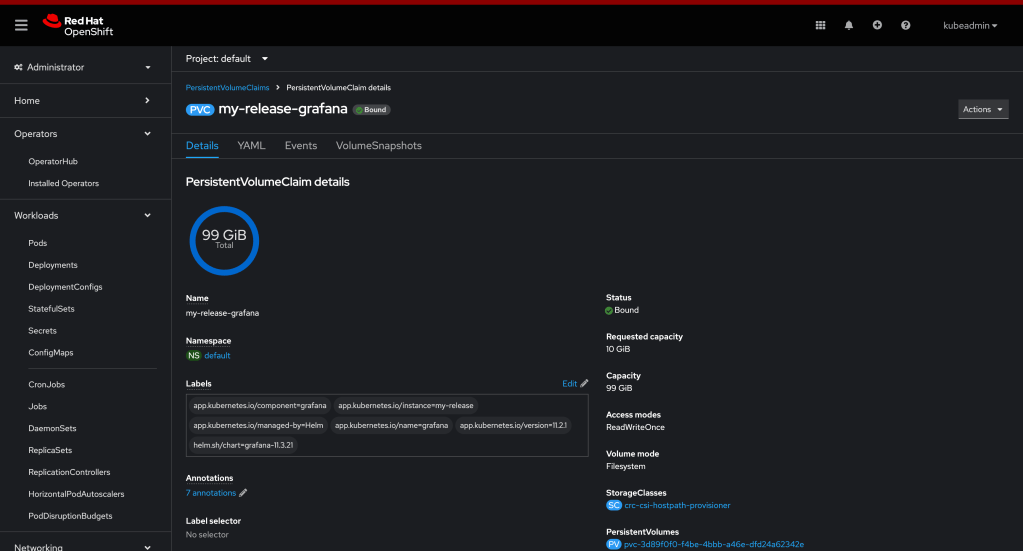 installing grafana with 12