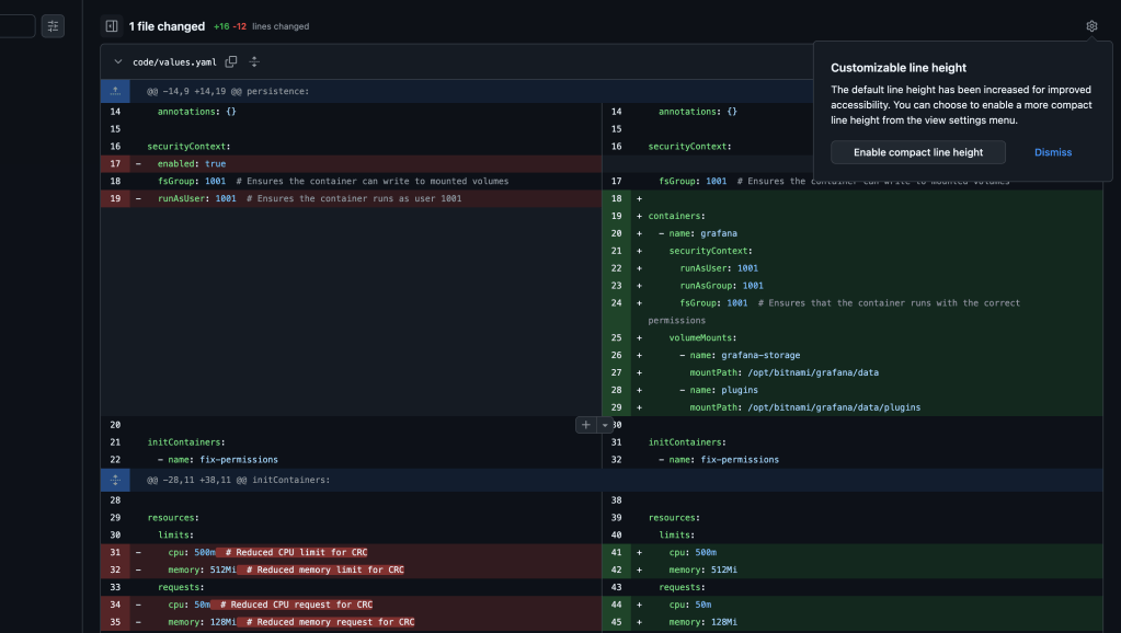 installing grafana with 15