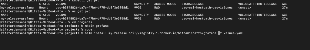 installing grafana with 8