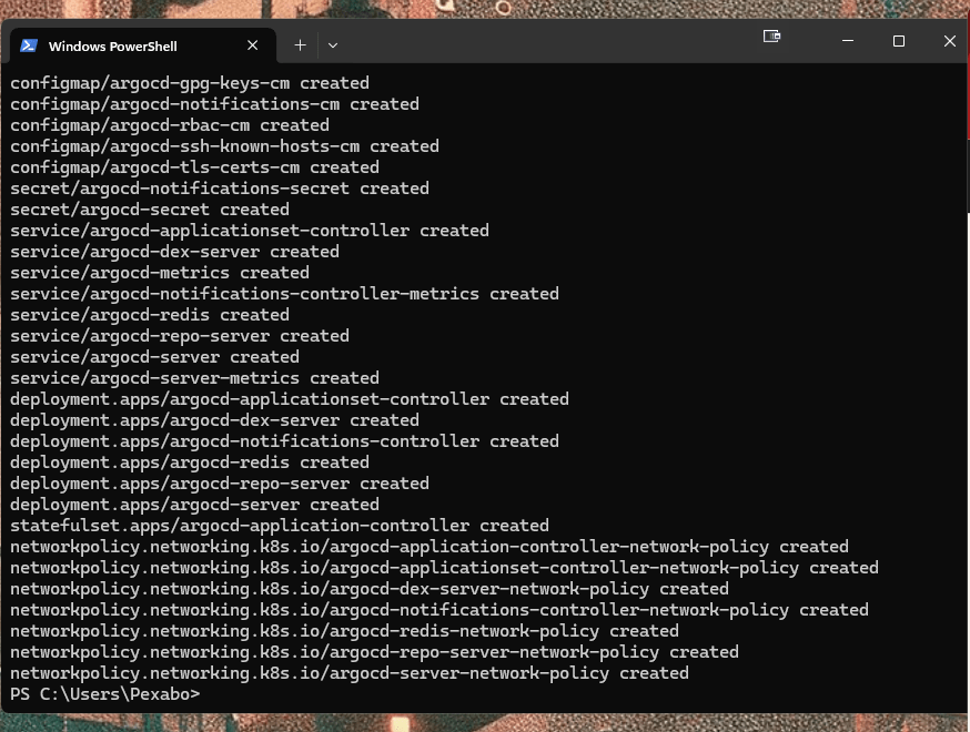 argocd installation on 2