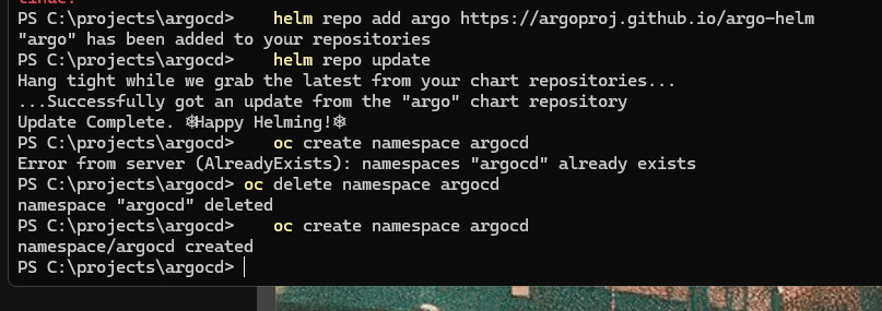 argocd installation on 27