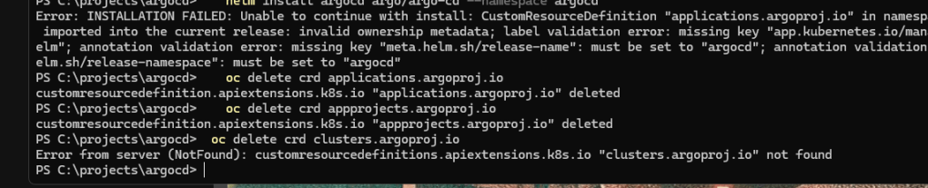 argocd installation on 28