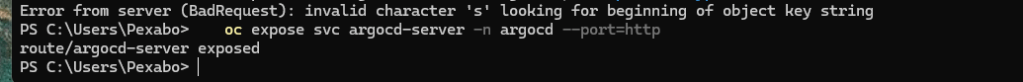 argocd installation on 5
