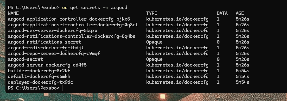 argocd installation on 6