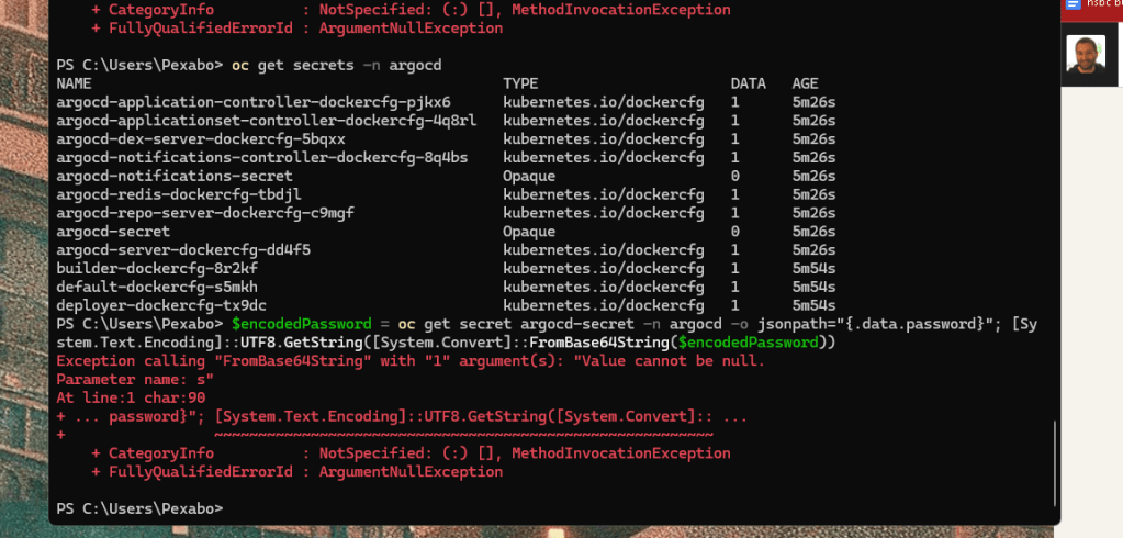argocd installation on 8