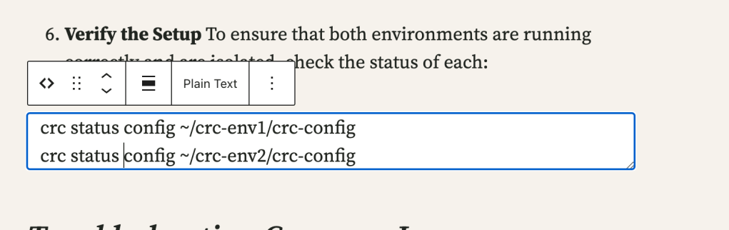 running two crc 10