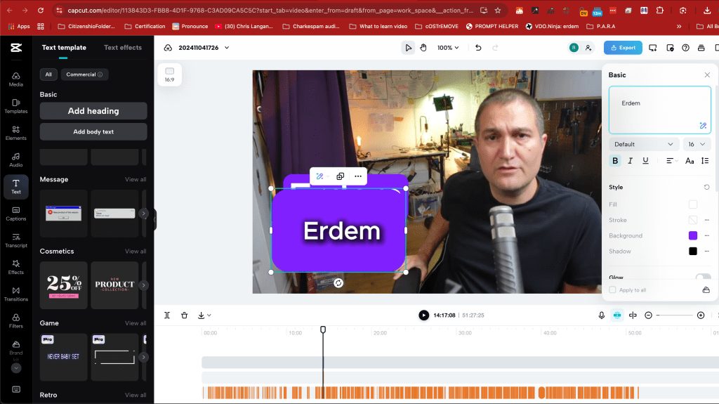 edit by transcript 13
