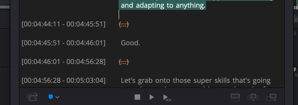 edit by transcript 54