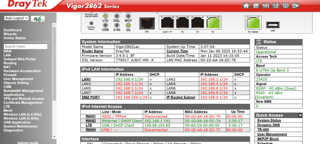 draytek setup 15