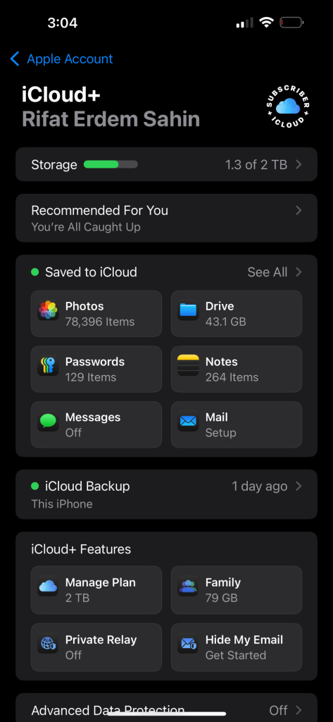icloud storage takes 4