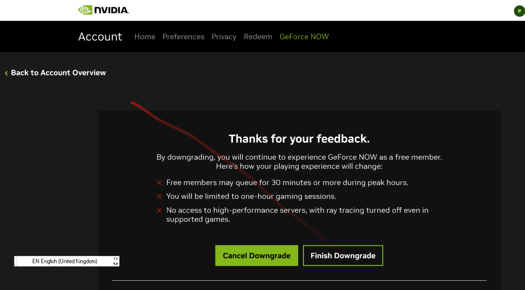 unable to cancel 13