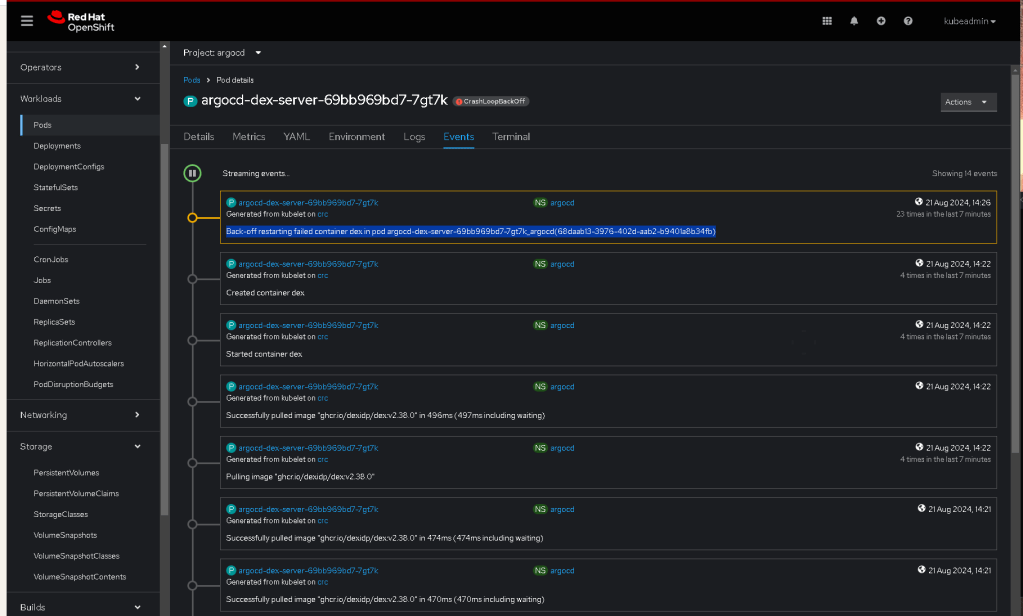 argocd development logs 12