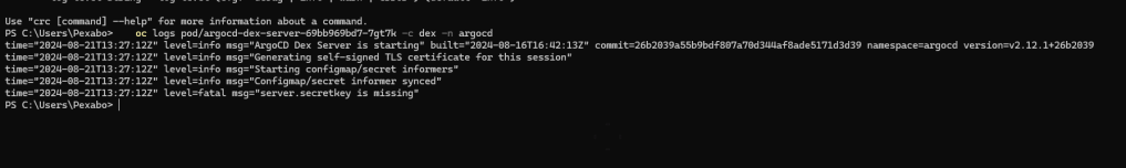 argocd development logs 13