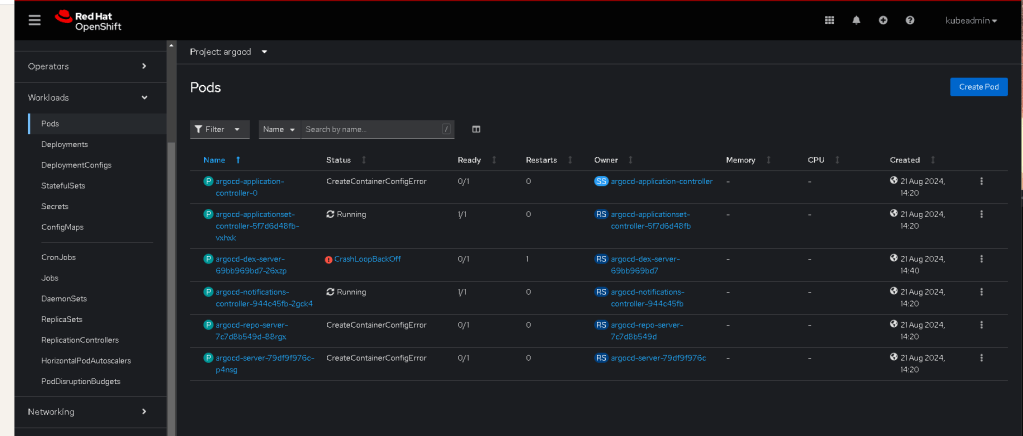 argocd development logs 24
