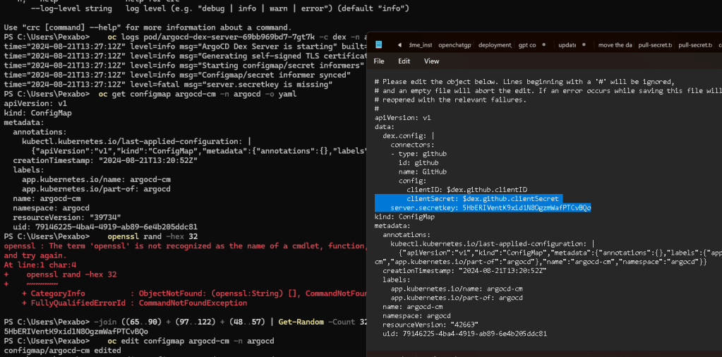 argocd development logs 26