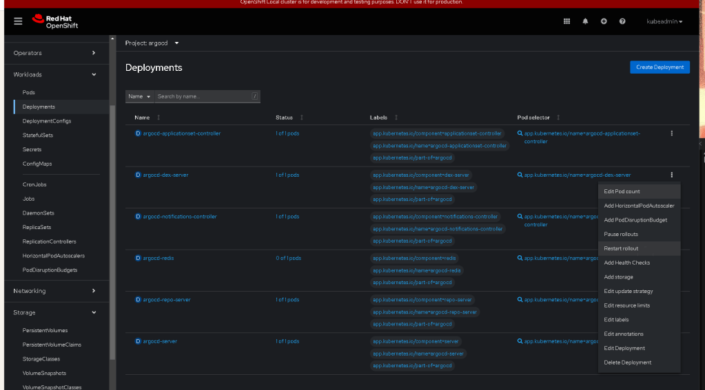 argocd development logs 27