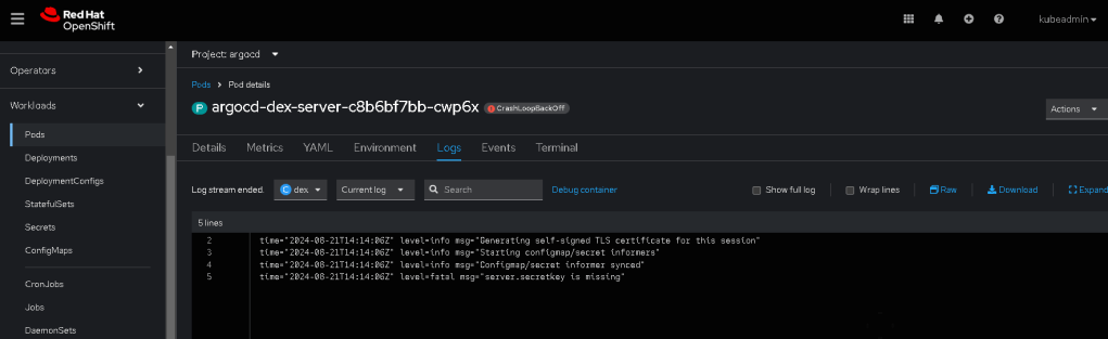 argocd development logs 44
