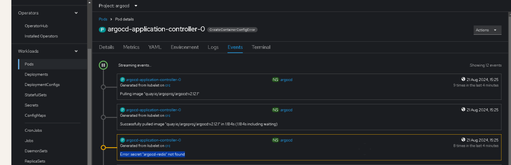 argocd development logs 55