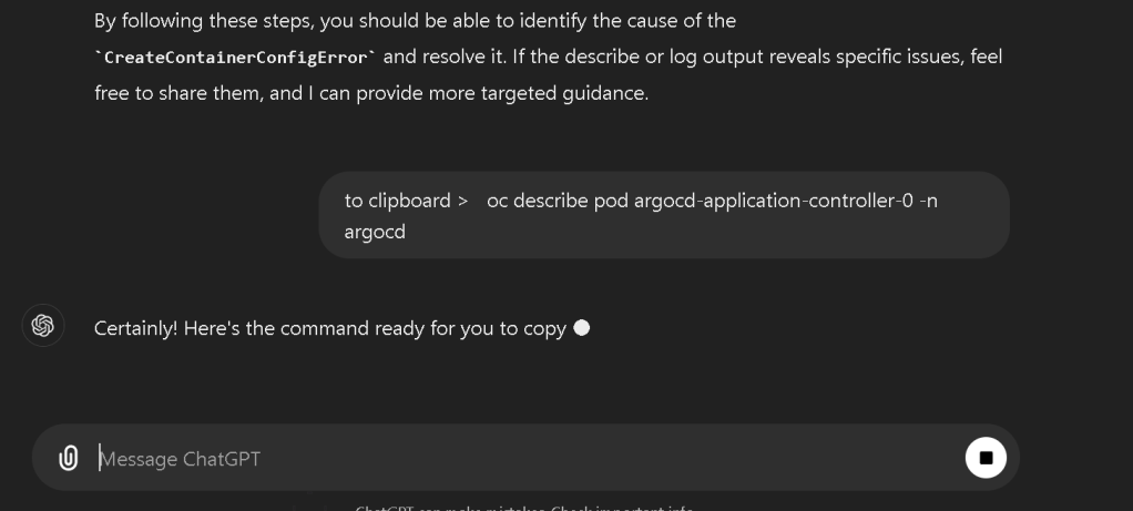 argocd development logs 70