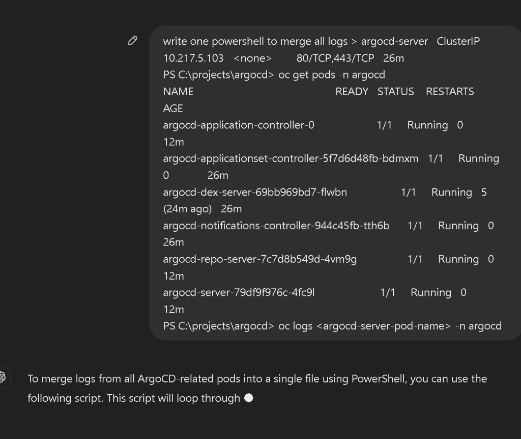 argocd development logs 84