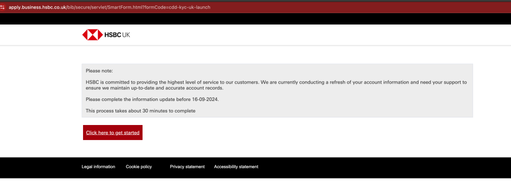 hsbc unable to 2