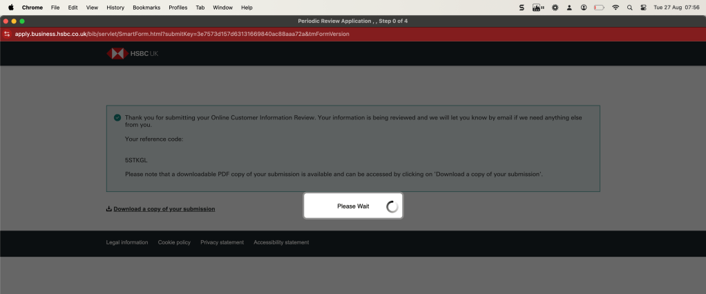 hsbc unable to 9