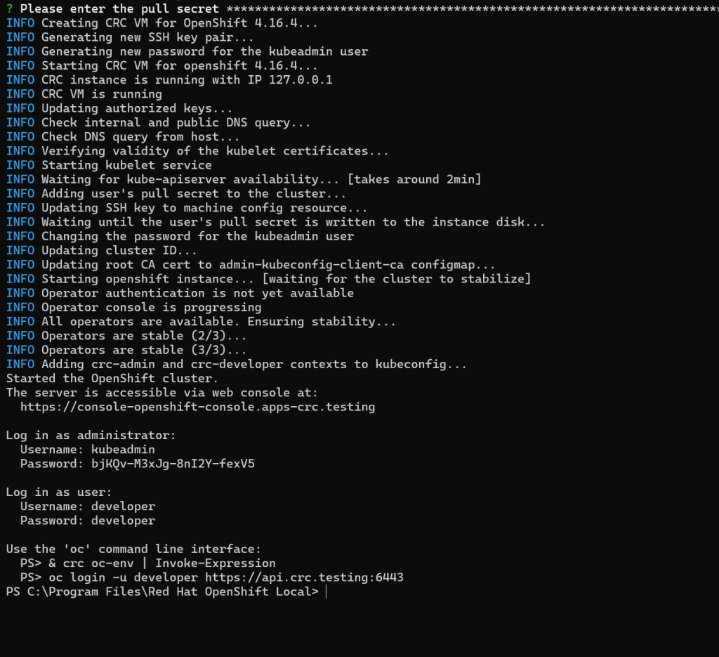 poc openshift on 13