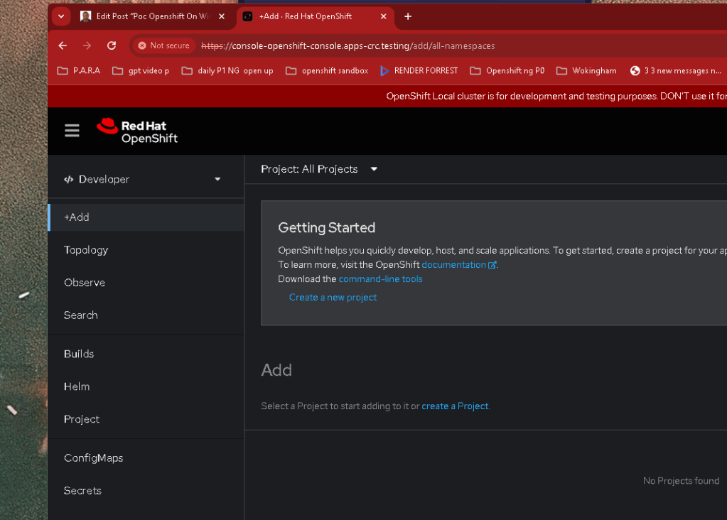 poc openshift on 14