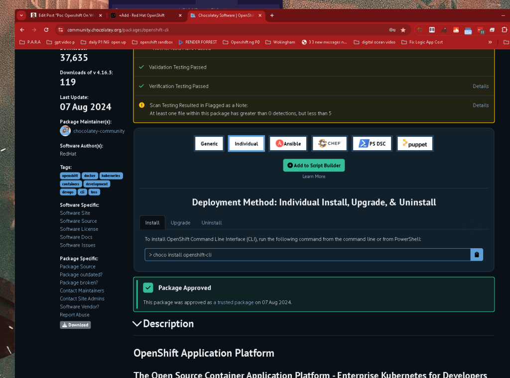 poc openshift on 16