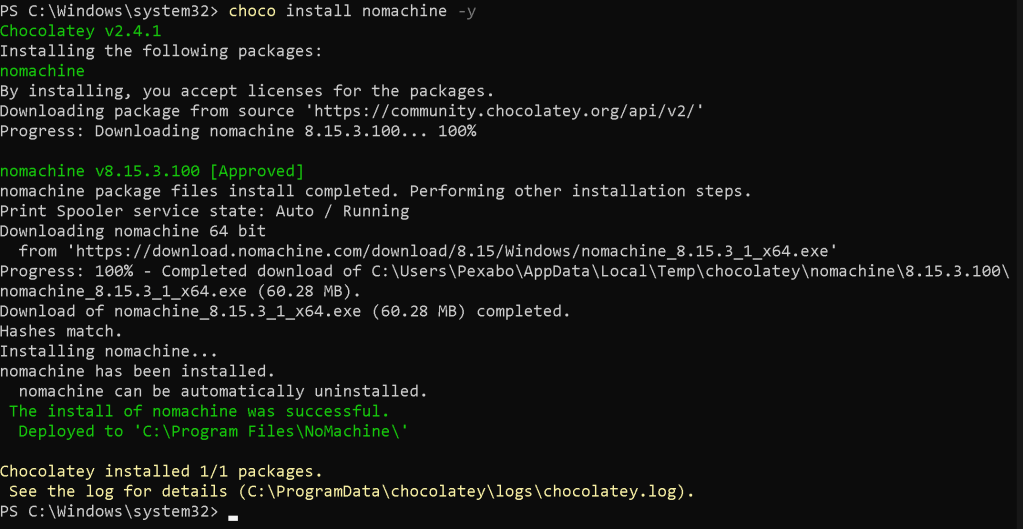 no machine install 1
