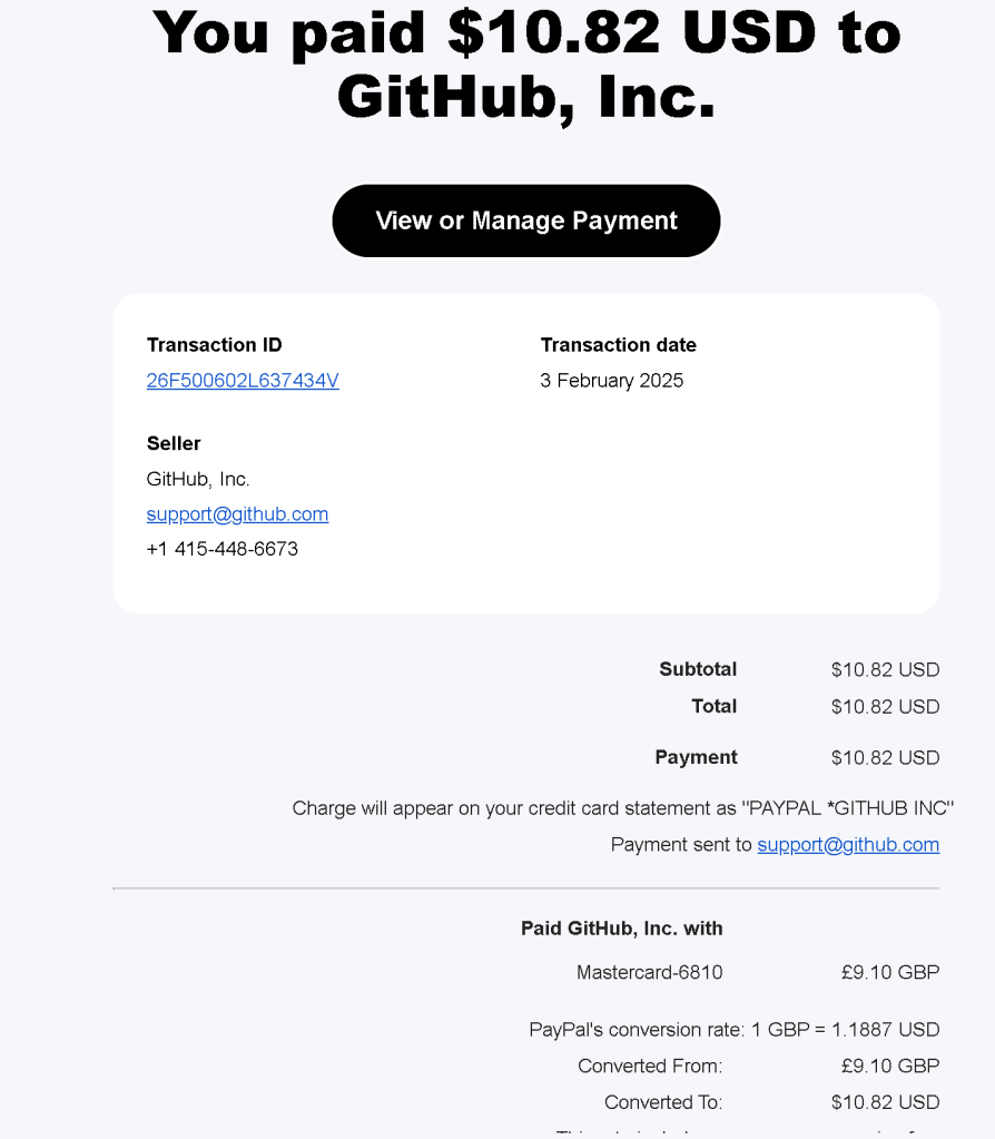 github costs breakdown 3