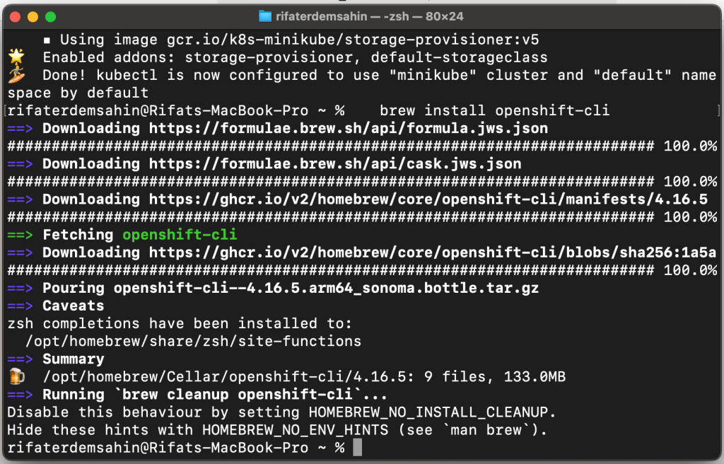 macos for openshift 10