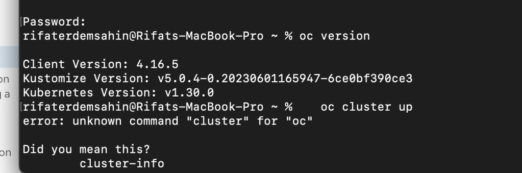 macos for openshift 17