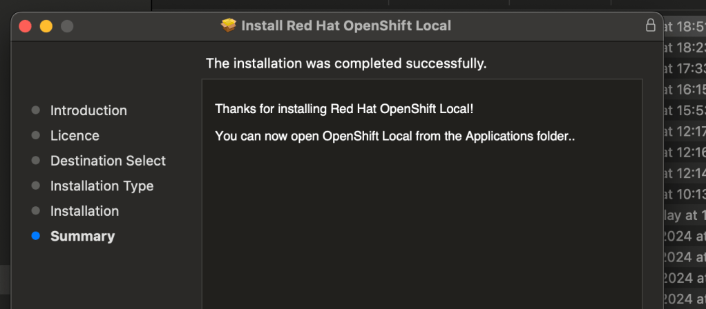 macos for openshift 25