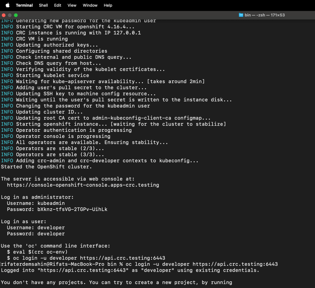 macos for openshift 34